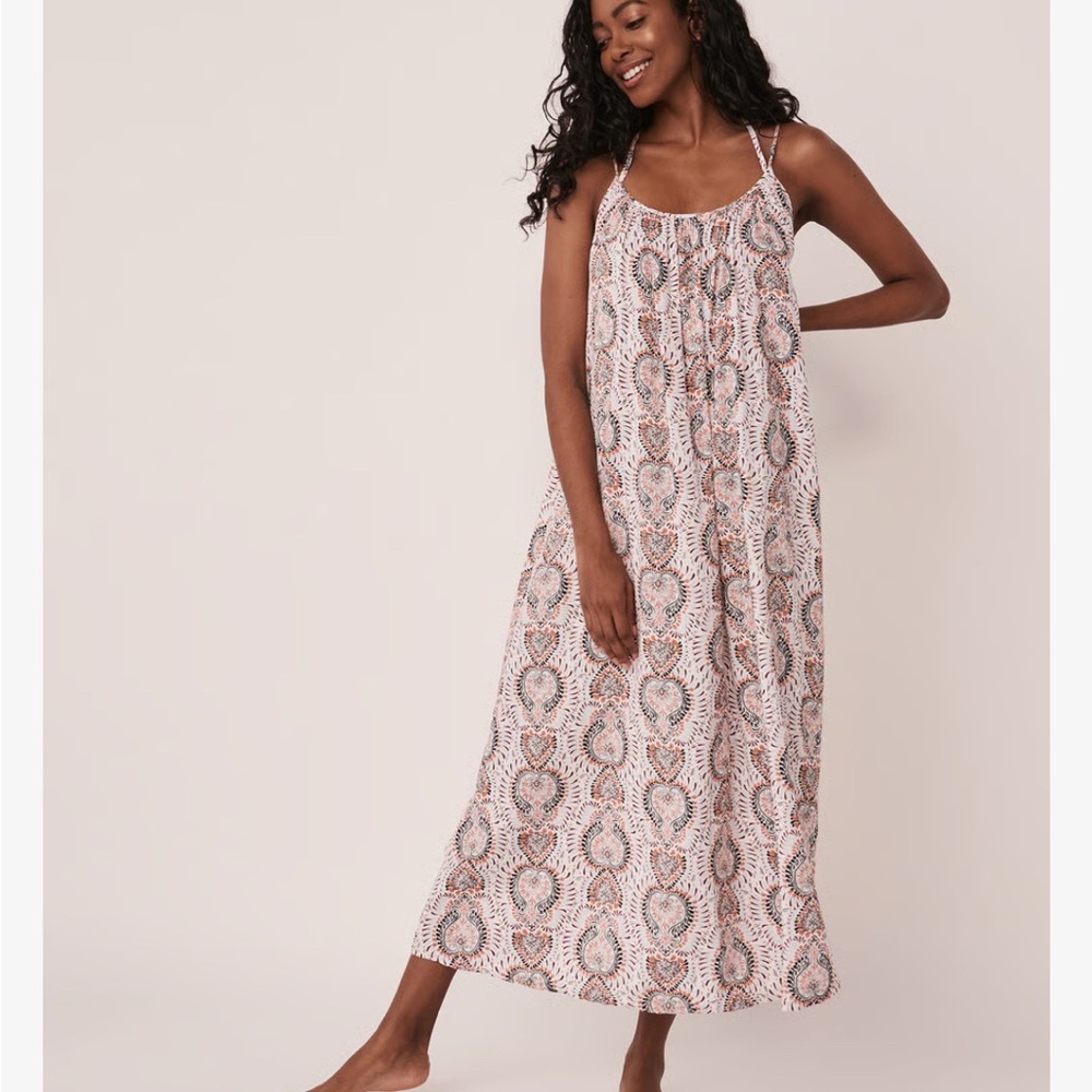 Bohemian Maxi Dress with Tile Print